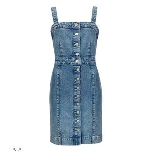 All Saints Blue Denim Mini Dress